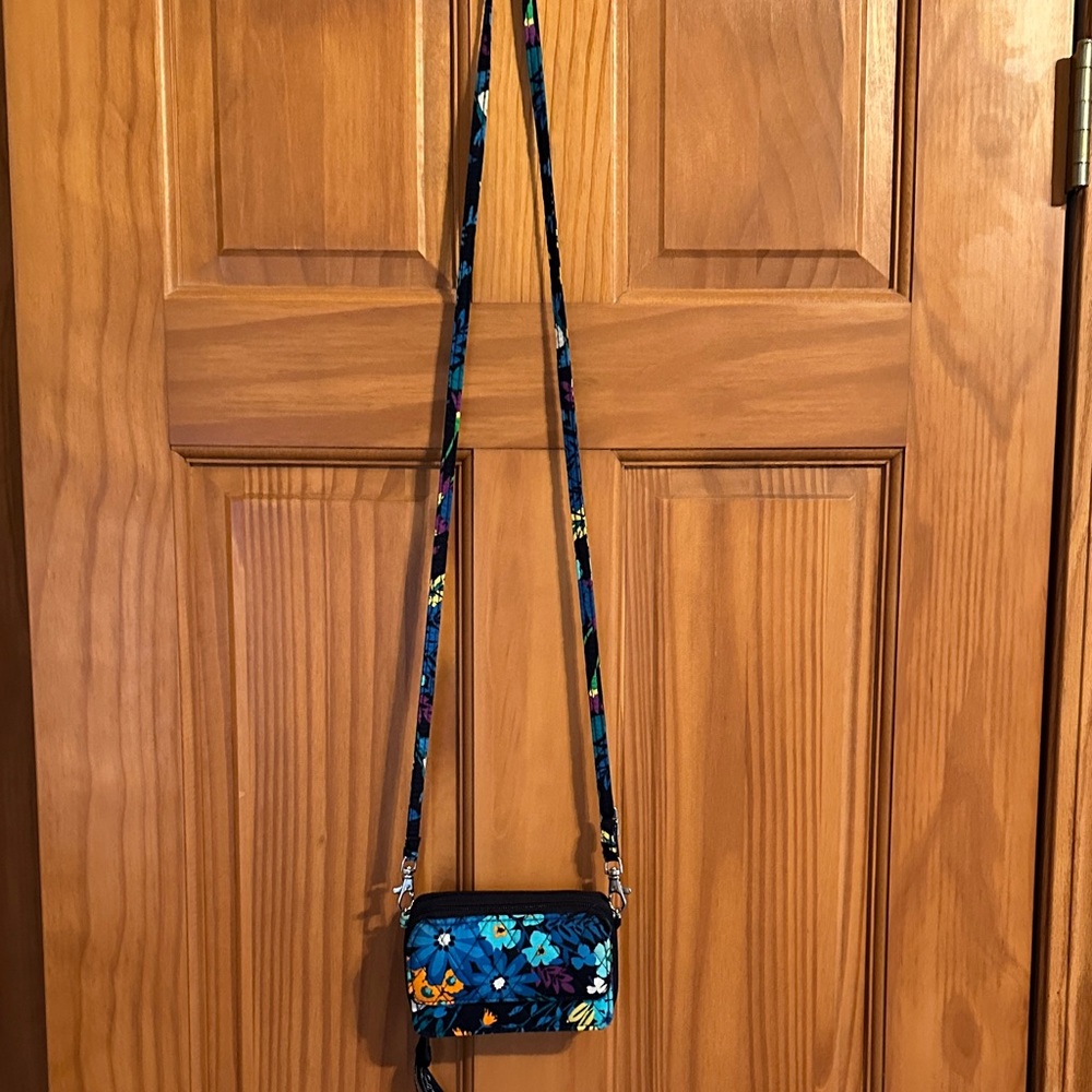 Vera Bradley Floral Blue Crossbody Bag brand new condition